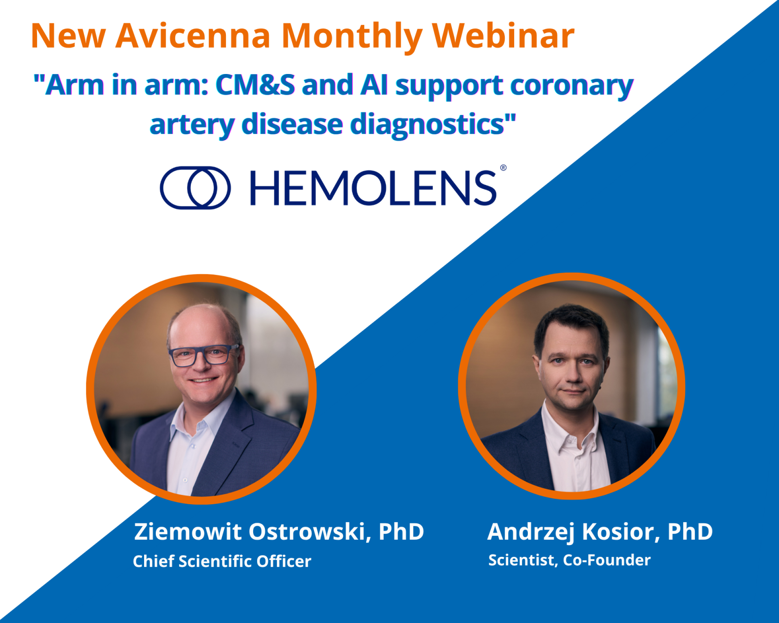 FUTURE WEBINAR - 2026, Tuesday January 13th - “Arm in arm: CM&S and AI support coronary artery disease diagnostics”