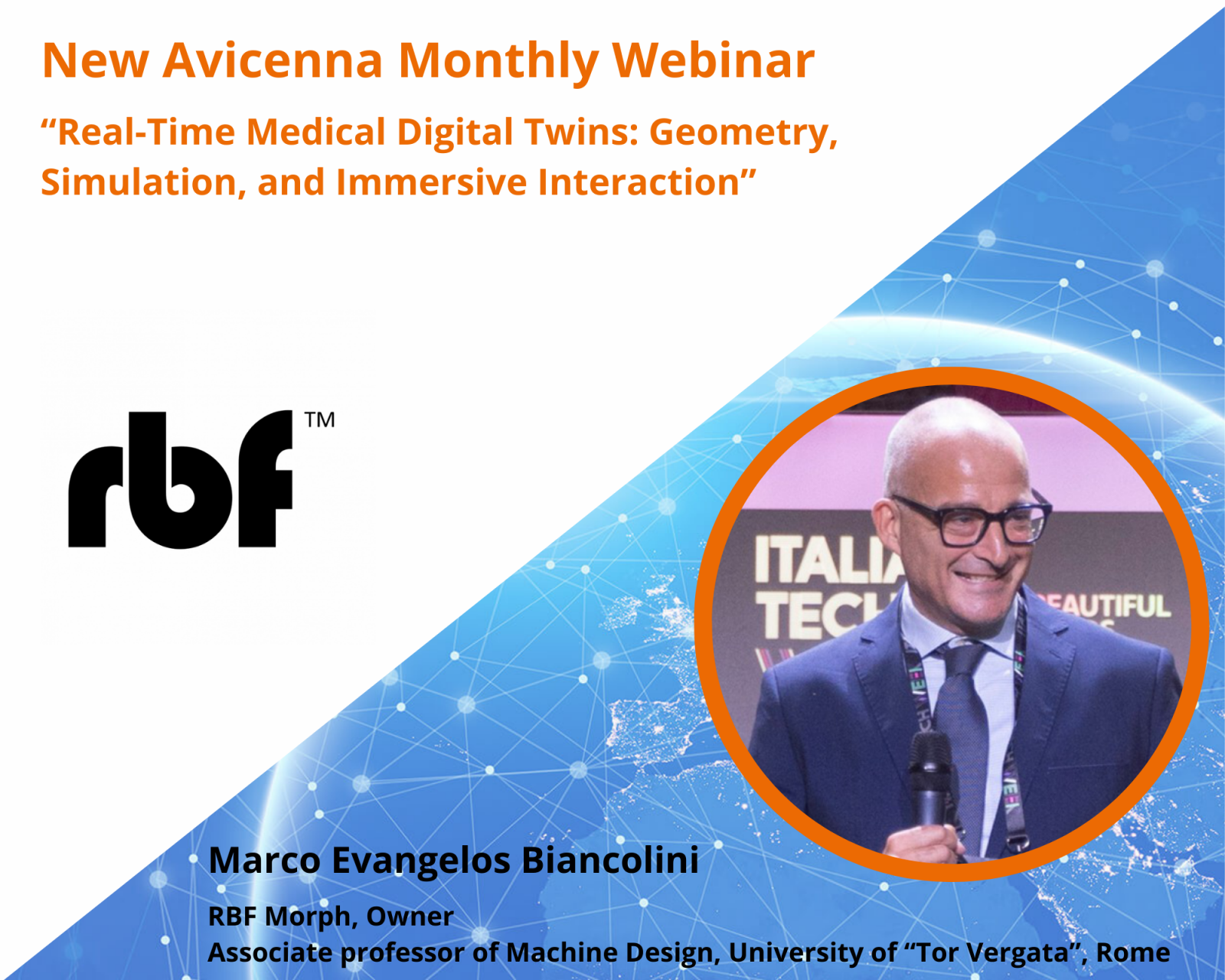 FUTURE WEBINAR - 2025, Tuesday November 11th - “Real-Time Medical Digital Twins: Geometry, Simulation, and Immersive Interaction”